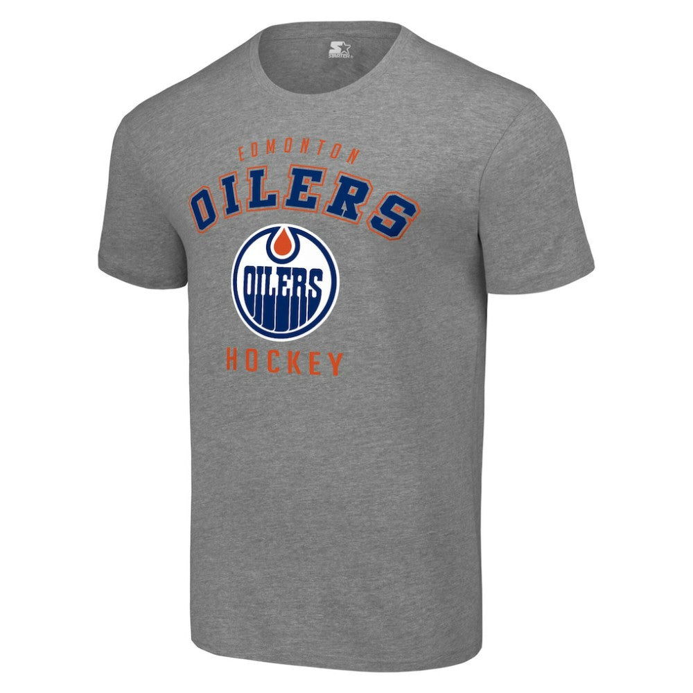 Edmonton Oilers Starter Logo T-Shirt - Heather Gray | NHL discount