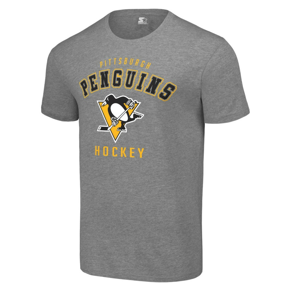 Pittsburgh Penguins Starter Logo T-Shirt - Heather Gray | NHL Clearance