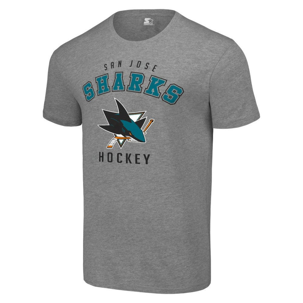 San Jose Sharks Starter Logo T-Shirt - Heather Gray | NHL near me
