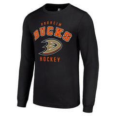 Anaheim Ducks Starter Logo Long Sleeve T-Shirt - Black | NHL online