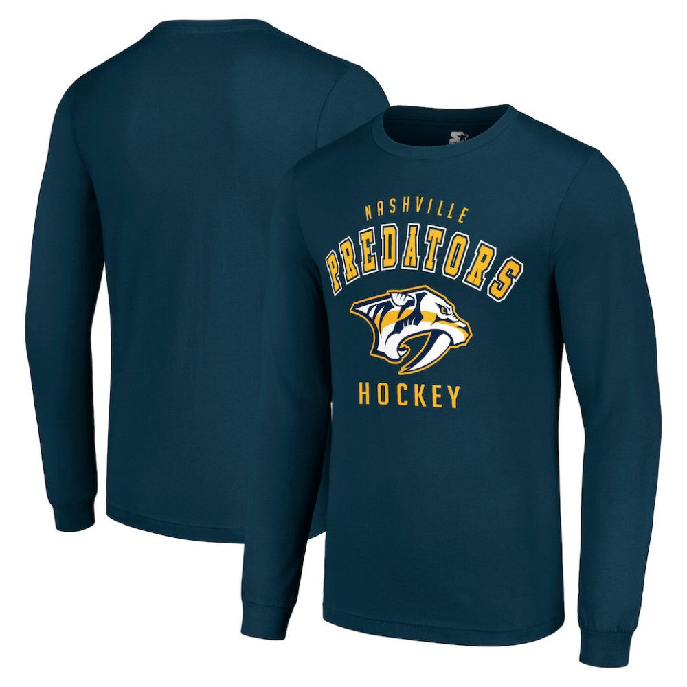 Nashville Predators Starter Logo Long Sleeve T-Shirt - Navy | NHL on sale