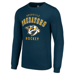 Nashville Predators Starter Logo Long Sleeve T-Shirt - Navy | NHL on sale