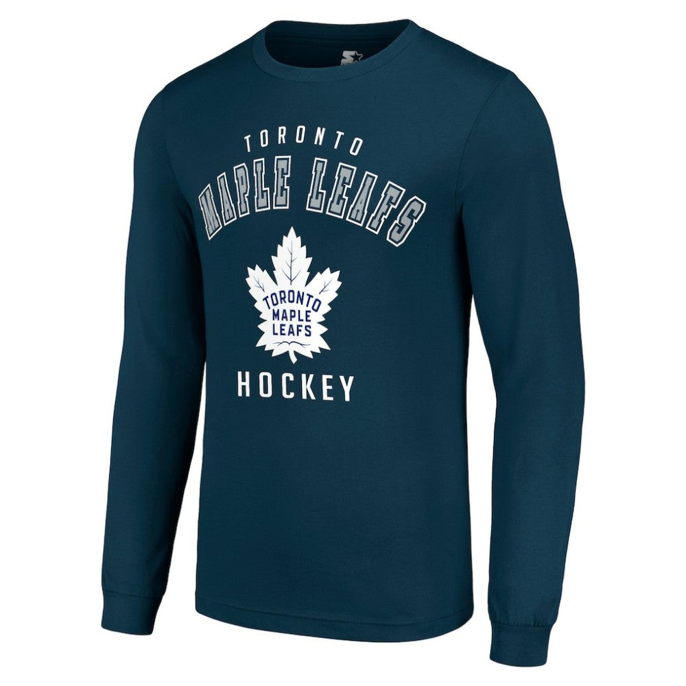 Toronto Maple Leafs Starter Logo Long Sleeve T-Shirt - Navy | NHL Clearance