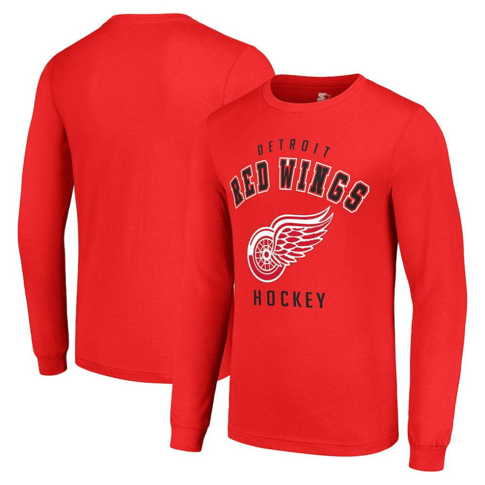 Detroit Red Wings Starter Logo Long Sleeve T-Shirt - Red | NHL Clearance