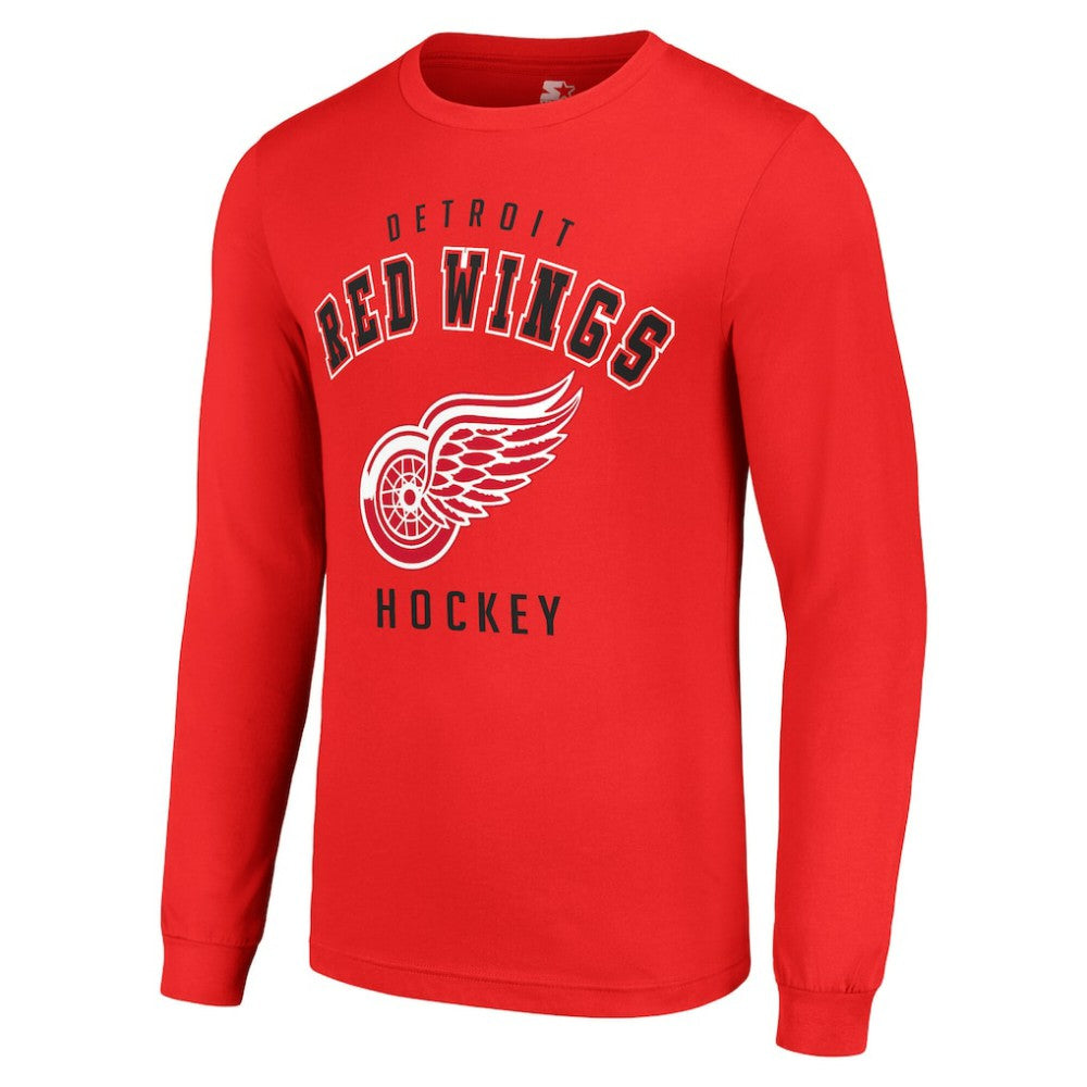 Detroit Red Wings Starter Logo Long Sleeve T-Shirt - Red | NHL Clearance