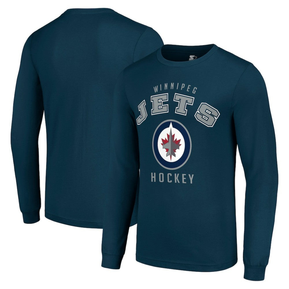 Winnipeg Jets Starter Logo Long Sleeve T-Shirt - Navy | NHL discount
