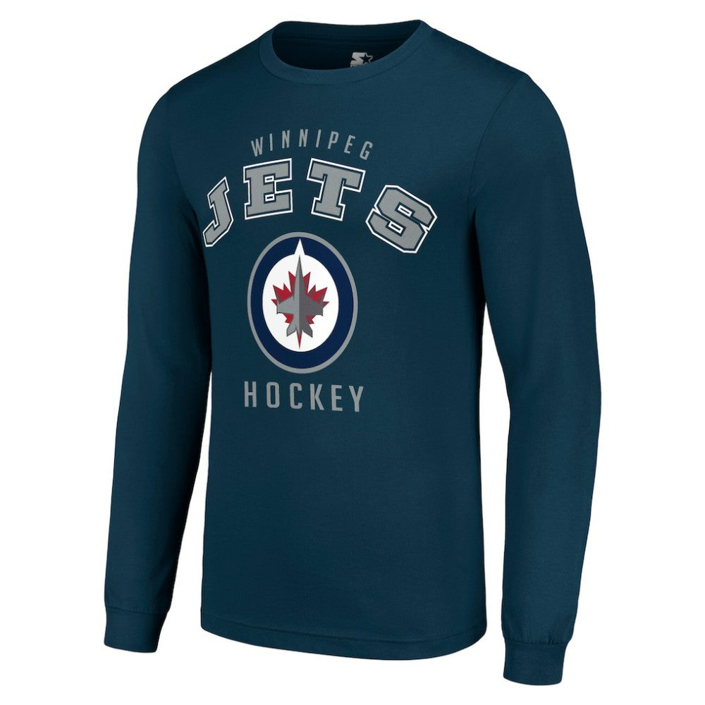 Winnipeg Jets Starter Logo Long Sleeve T-Shirt - Navy | NHL discount