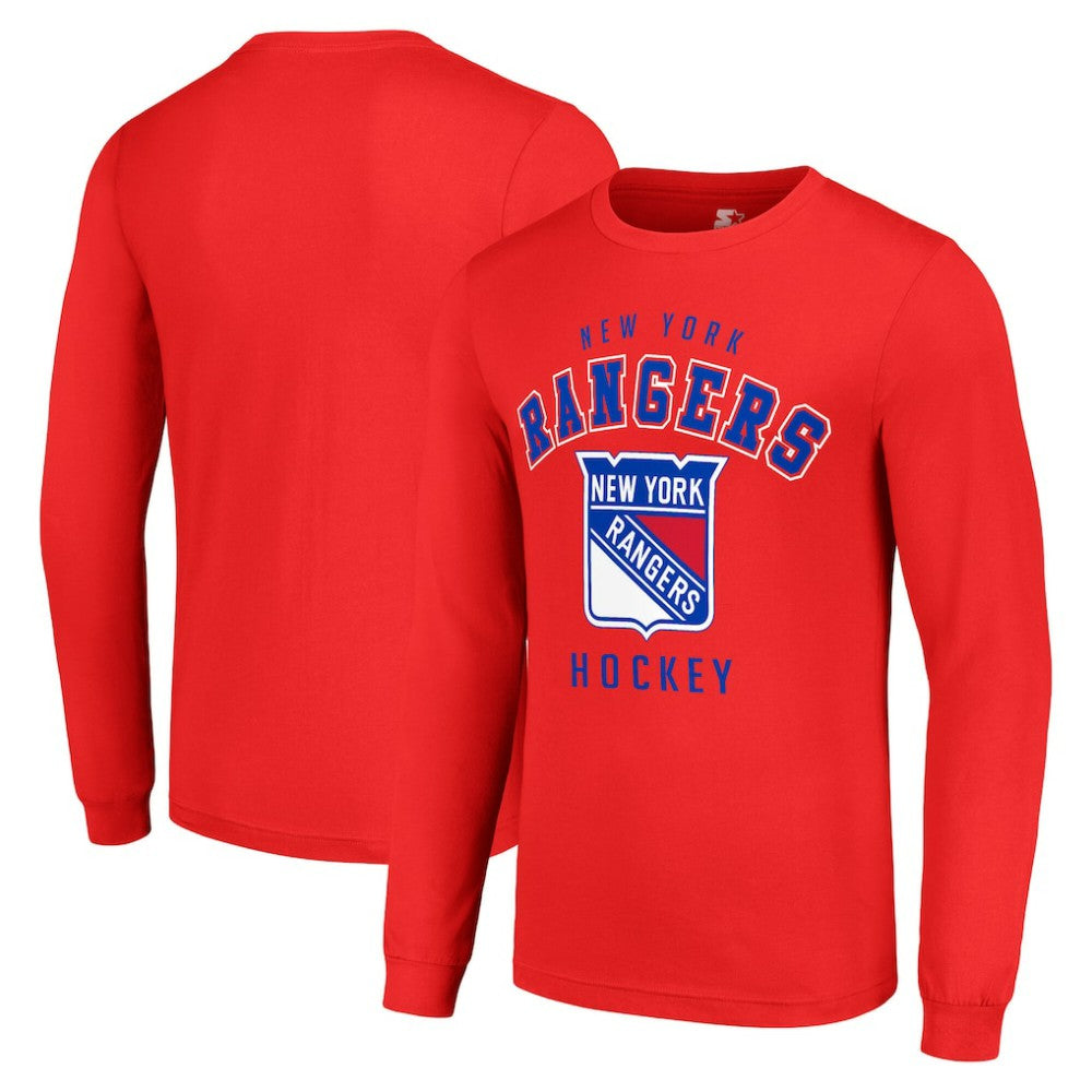 New York Rangers Starter Logo Long Sleeve T-Shirt - Red | NHL Lifestyle