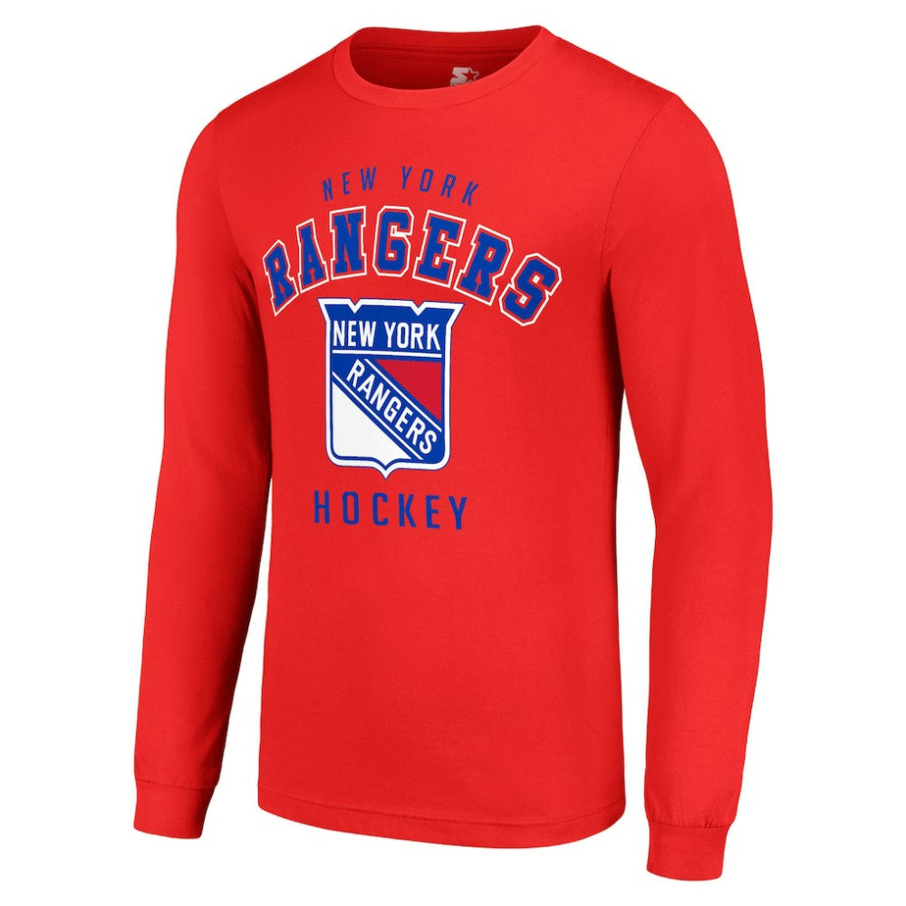 New York Rangers Starter Logo Long Sleeve T-Shirt - Red | NHL Lifestyle
