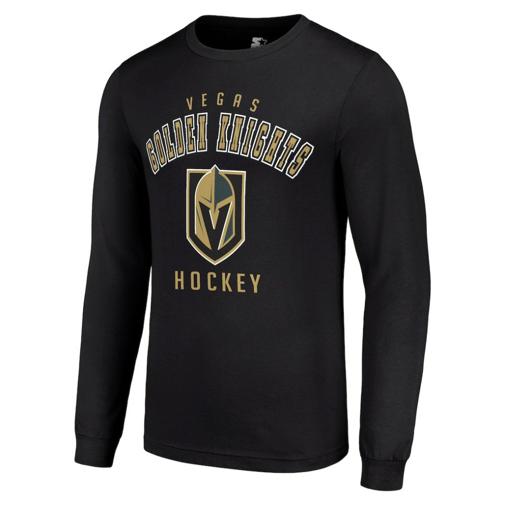 Vegas Golden Knights Starter Logo Long Sleeve T-Shirt - Black | NHL Clearance