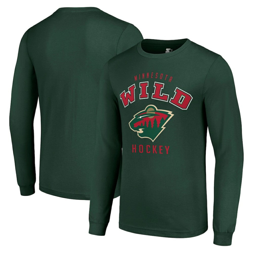 Minnesota Wild Starter Logo Long Sleeve T-Shirt - Military Green | NHL on sale