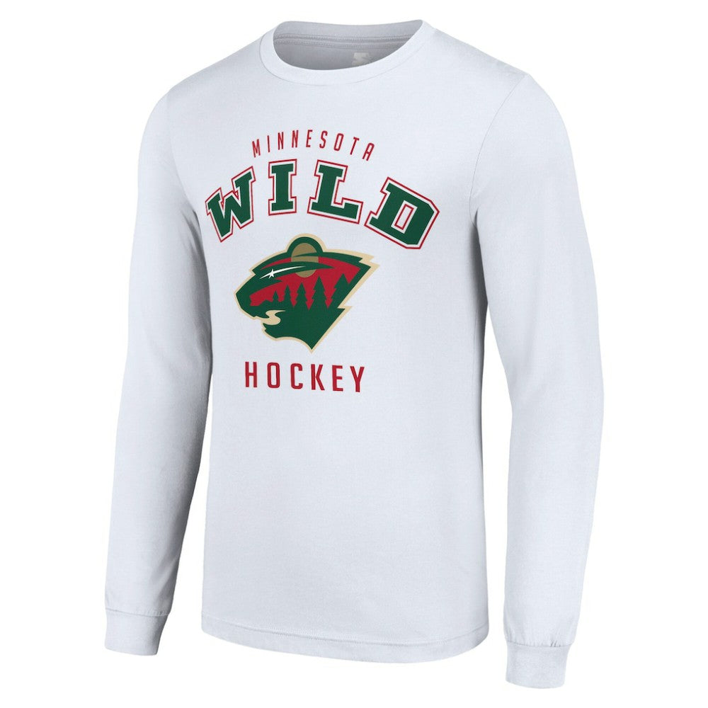 Minnesota Wild Starter Logo Long Sleeve T-Shirt - White | NHL Lifestyle