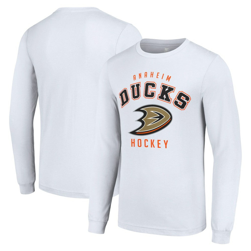 Anaheim Ducks Starter Logo Long Sleeve T-Shirt - White | NHL online