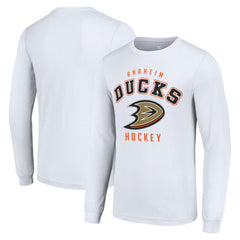 Anaheim Ducks Starter Logo Long Sleeve T-Shirt - White | NHL online