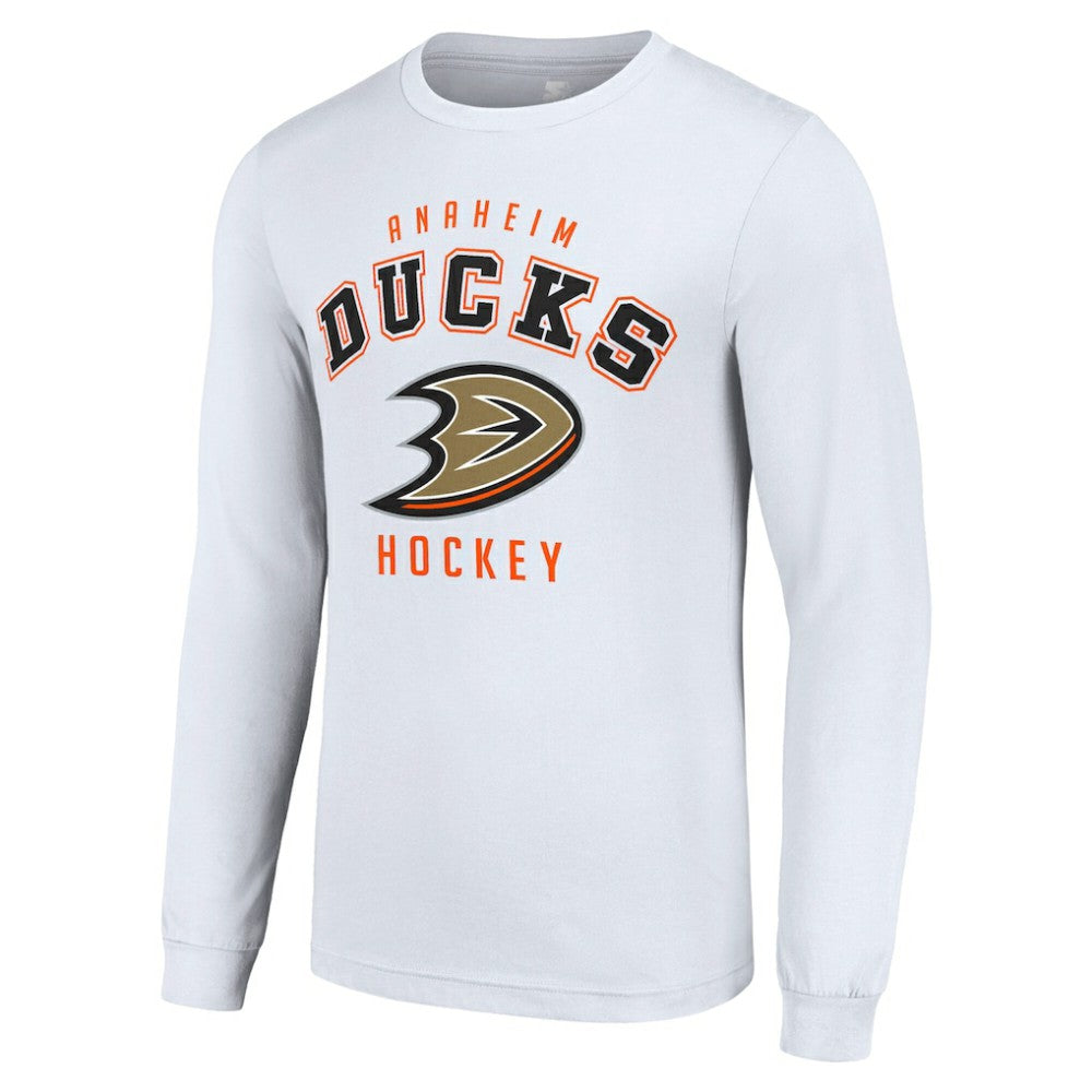 Anaheim Ducks Starter Logo Long Sleeve T-Shirt - White | NHL online