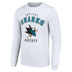 San Jose Sharks Starter Logo Long Sleeve T-Shirt - White | NHL Clearance