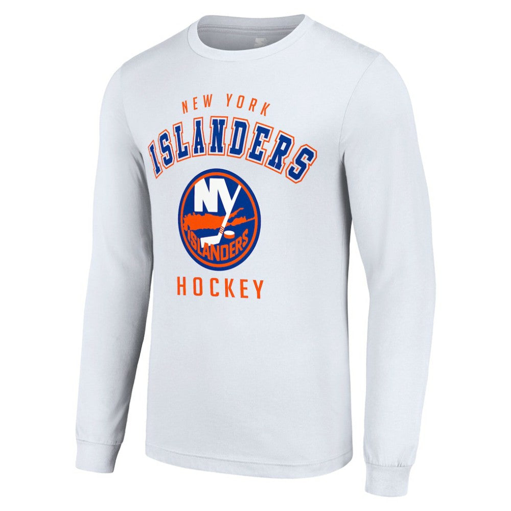 New York Islanders Starter Logo Long Sleeve T-Shirt - White | NHL Clearance