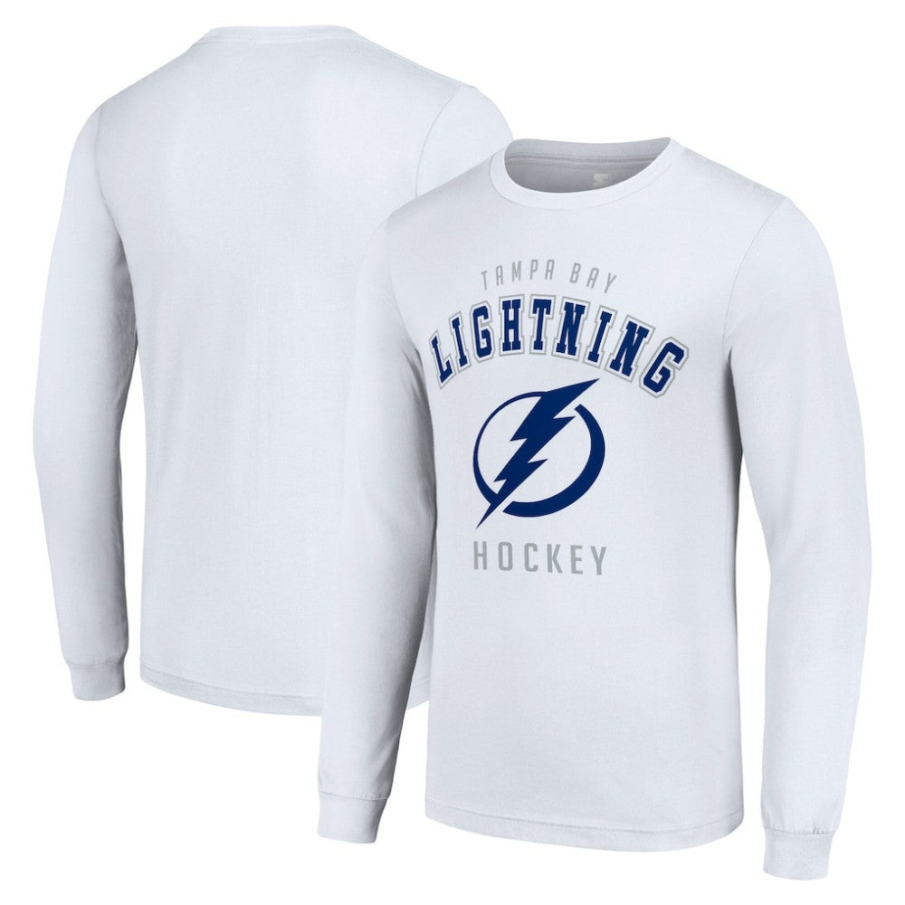 Tampa Bay Lightning Starter Logo Long Sleeve T-Shirt - White | NHL Lifestyle