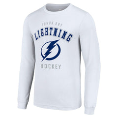 Tampa Bay Lightning Starter Logo Long Sleeve T-Shirt - White | NHL Lifestyle