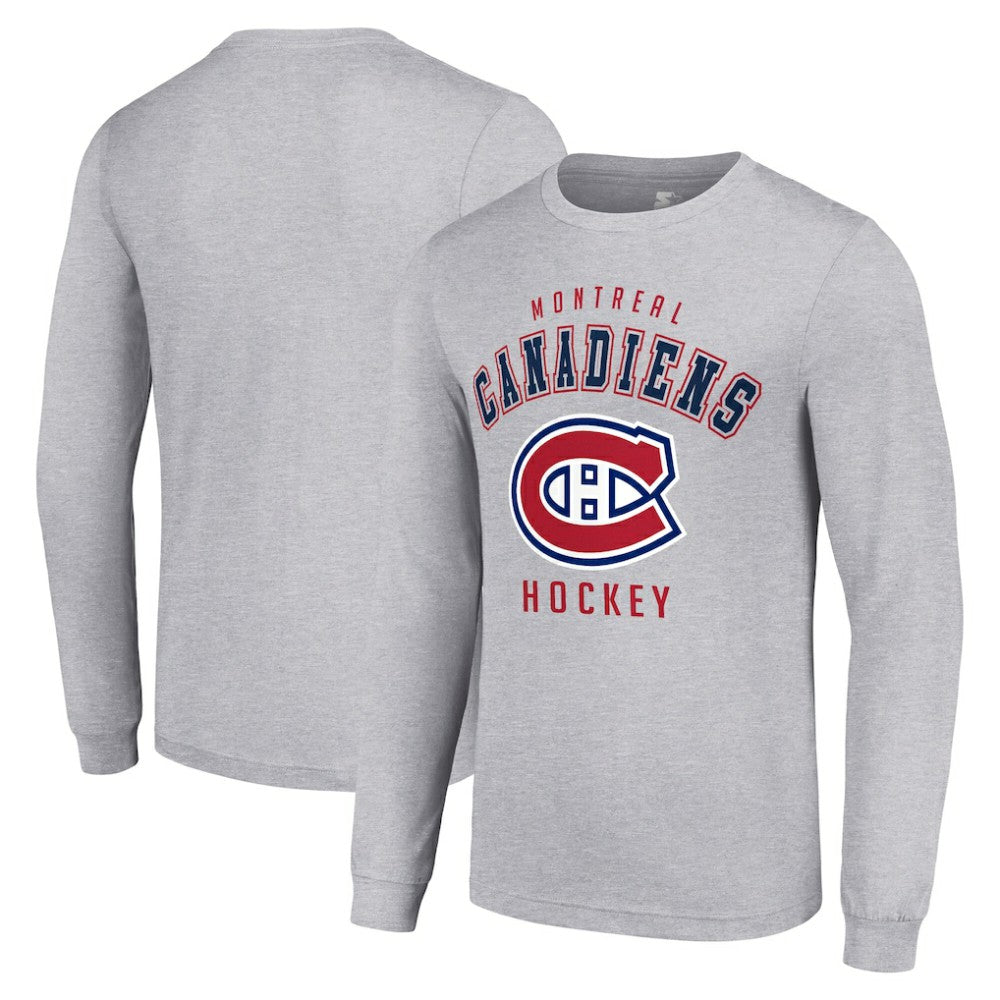 Montreal Canadiens Starter Logo Long Sleeve T-Shirt - Heather Gray | NHL discount