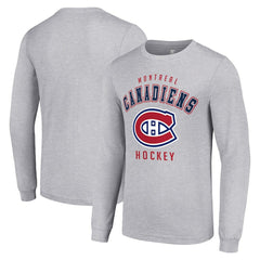 Montreal Canadiens Starter Logo Long Sleeve T-Shirt - Heather Gray | NHL discount