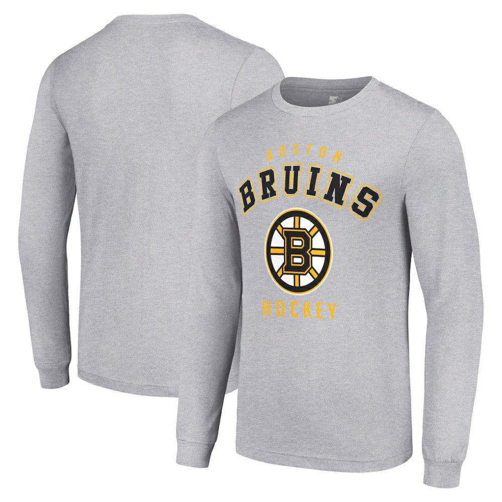 Boston Bruins Starter Logo Long Sleeve T-Shirt - Heather Gray | NHL near me