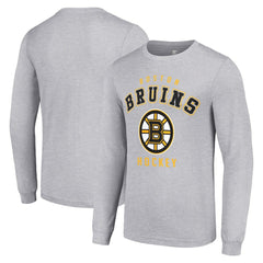 Boston Bruins Starter Logo Long Sleeve T-Shirt - Heather Gray | NHL near me