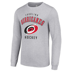 Carolina Hurricanes Starter Logo Long Sleeve T-Shirt - Heather Gray | NHL Clearance