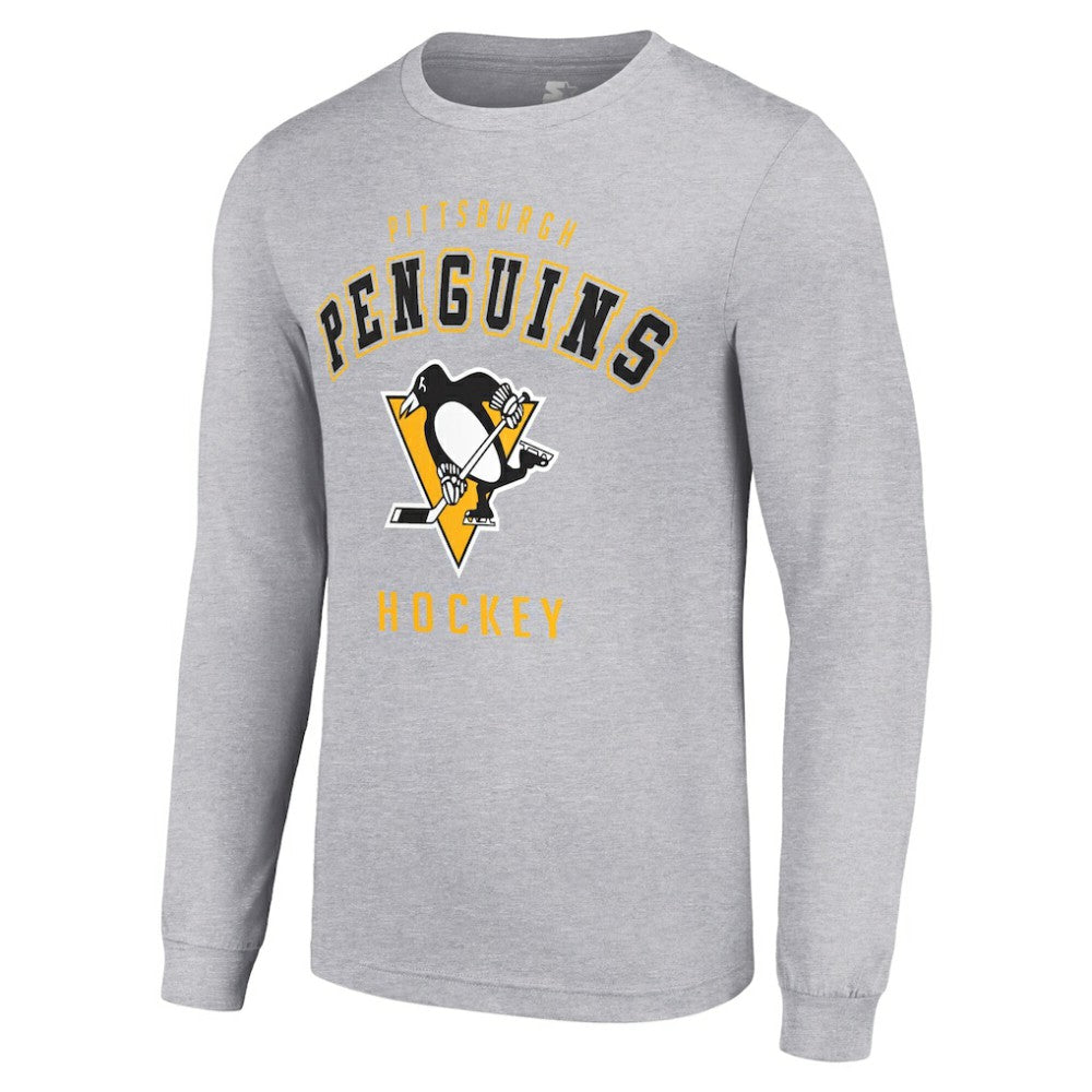 Pittsburgh Penguins Starter Logo Long Sleeve T-Shirt - Heather Gray | NHL sale