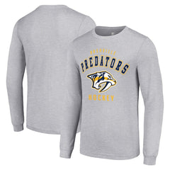Nashville Predators Starter Logo Long Sleeve T-Shirt - Heather Gray | NHL online
