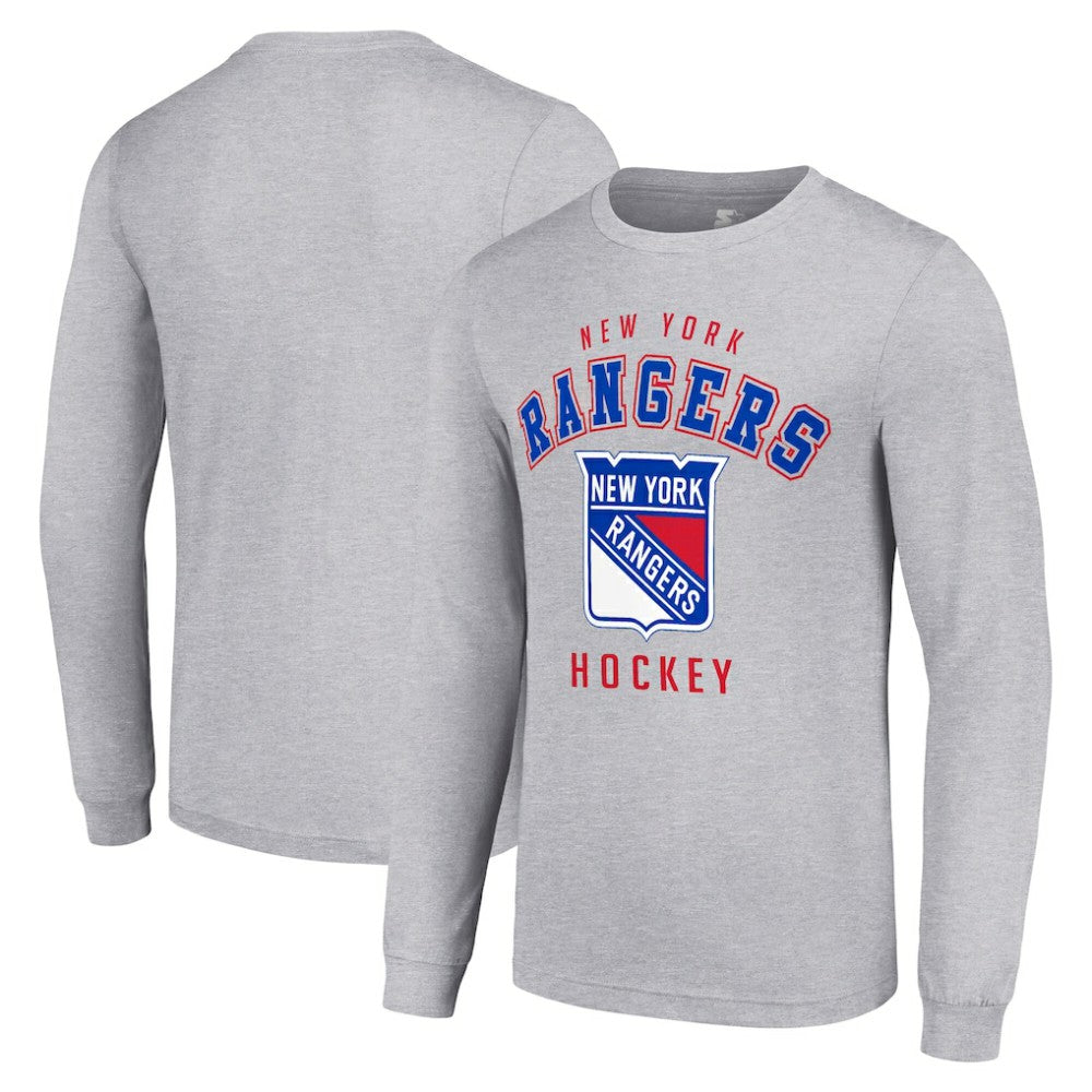 New York Rangers Starter Logo Long Sleeve T-Shirt - Heather Gray | NHL online