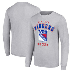 New York Rangers Starter Logo Long Sleeve T-Shirt - Heather Gray | NHL online