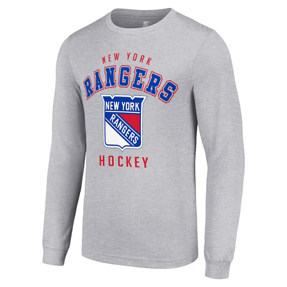 New York Rangers Starter Logo Long Sleeve T-Shirt - Heather Gray | NHL online