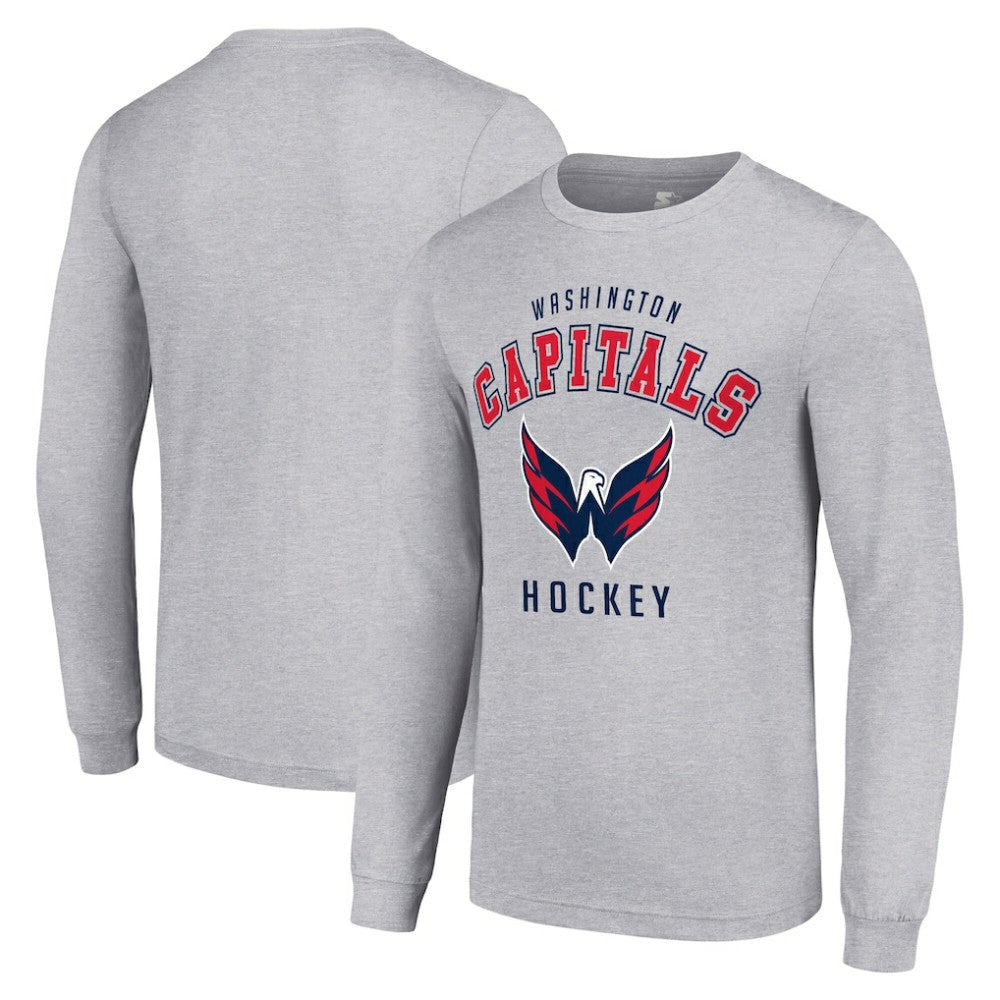 Washington Capitals Starter Logo Long Sleeve T-Shirt - Heather Gray | NHL Lifestyle