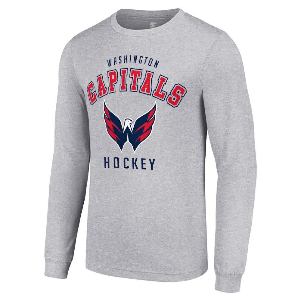 Washington Capitals Starter Logo Long Sleeve T-Shirt - Heather Gray | NHL Lifestyle
