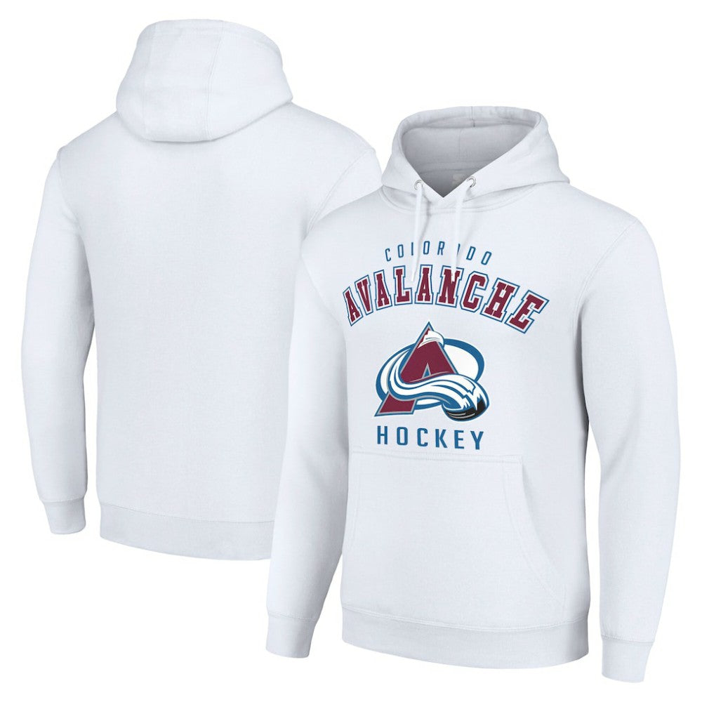Colorado Avalanche Starter Logo Pullover Hoodie - White | NHL Clearance