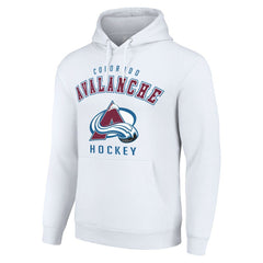 Colorado Avalanche Starter Logo Pullover Hoodie - White | NHL Clearance