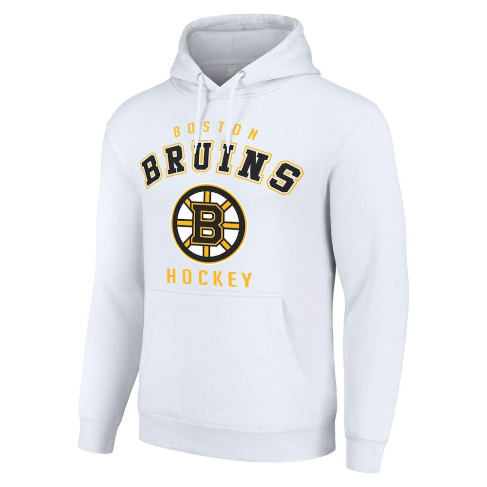 Boston Bruins Starter Logo Pullover Hoodie - White | NHL Clearance