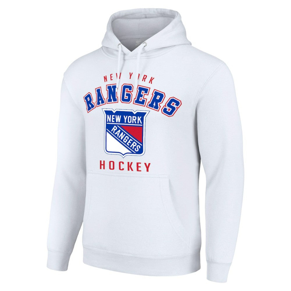 New York Rangers Starter Logo Pullover Hoodie - White | NHL Clearance
