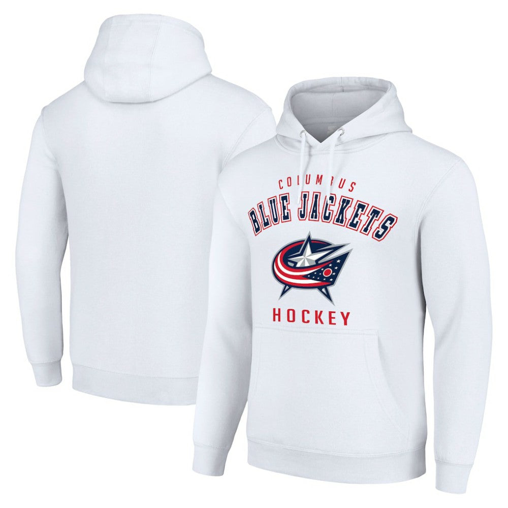 Columbus Blue Jackets Starter Logo Pullover Hoodie - White | NHL Lifestyle