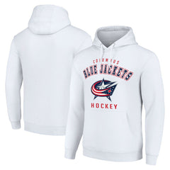 Columbus Blue Jackets Starter Logo Pullover Hoodie - White | NHL Lifestyle