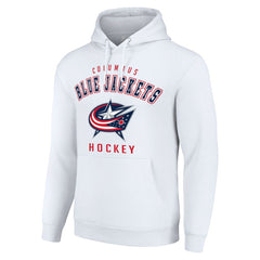 Columbus Blue Jackets Starter Logo Pullover Hoodie - White | NHL Lifestyle