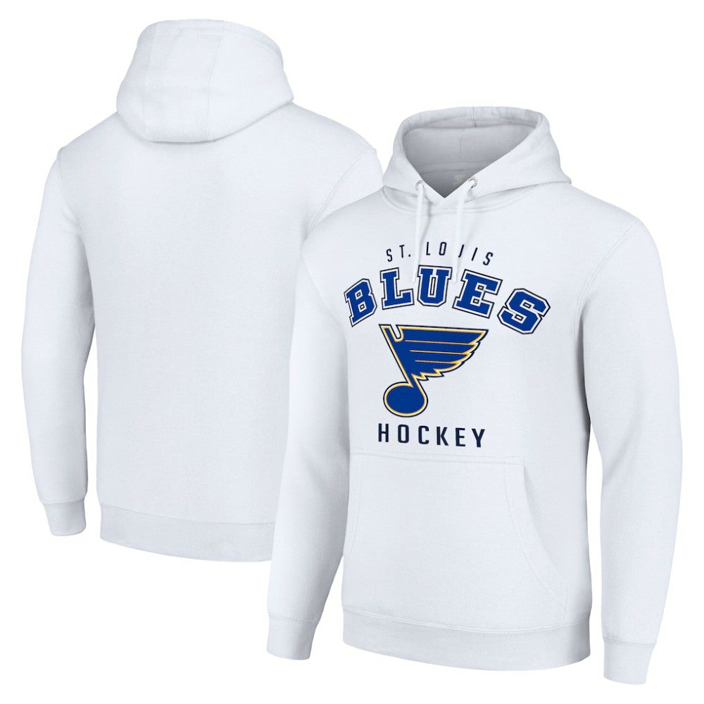 St. Louis Blues Starter Logo Pullover Hoodie - White | NHL Lifestyle