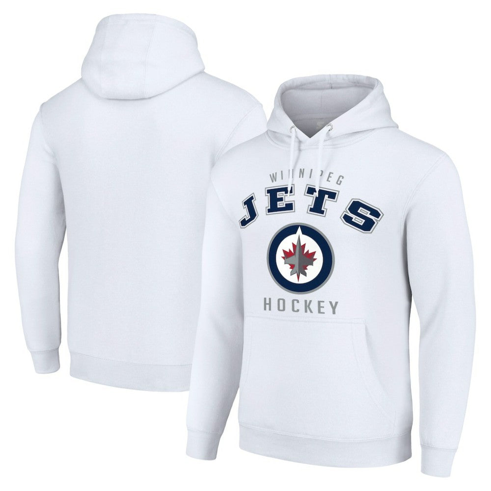 Winnipeg Jets Starter Logo Pullover Hoodie - White | NHL Lifestyle