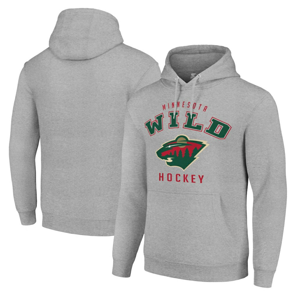 Minnesota Wild Starter Logo Pullover Hoodie - Heather Gray | NHL sale