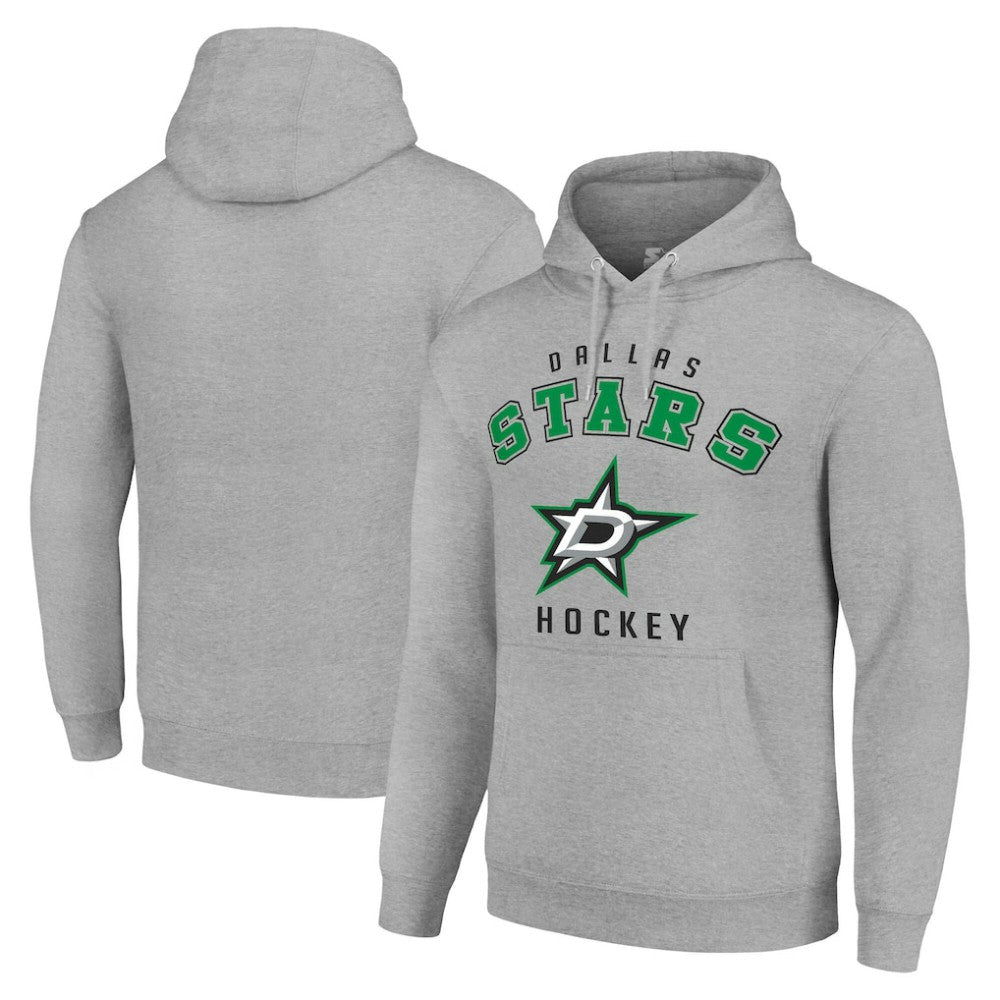 Dallas Stars Starter Logo Pullover Hoodie - Heather Gray | NHL Clearance