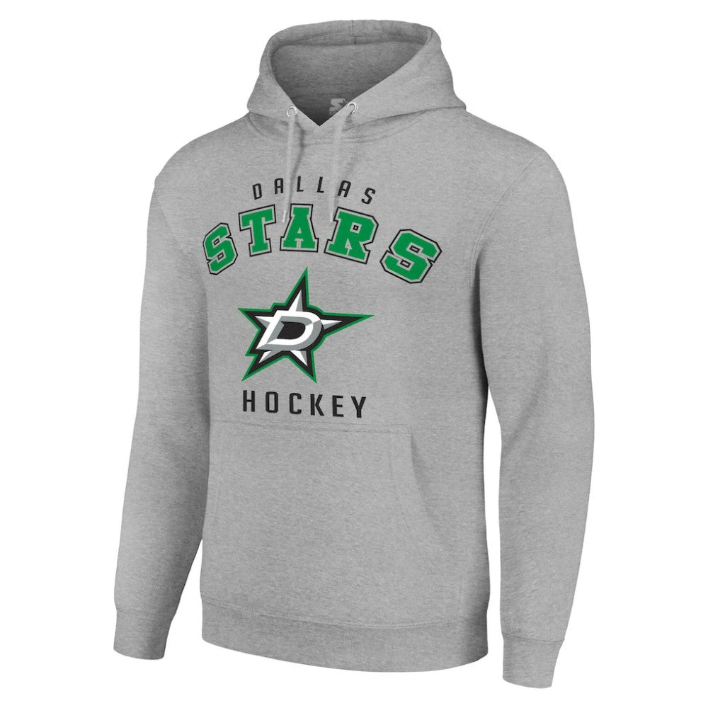 Dallas Stars Starter Logo Pullover Hoodie - Heather Gray | NHL Clearance