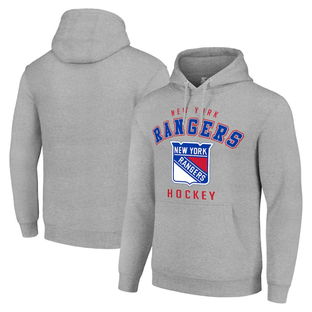 New York Rangers Starter Logo Pullover Hoodie - Heather Gray | NHL sale