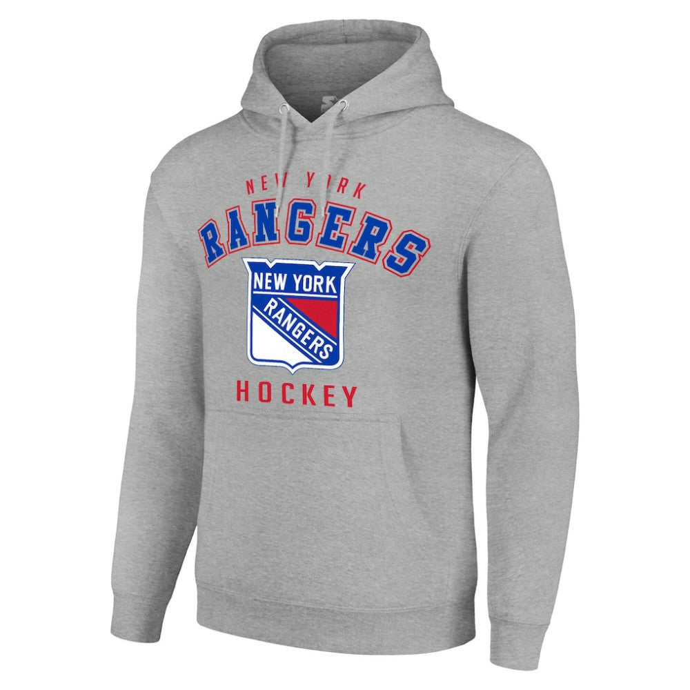 New York Rangers Starter Logo Pullover Hoodie - Heather Gray | NHL sale