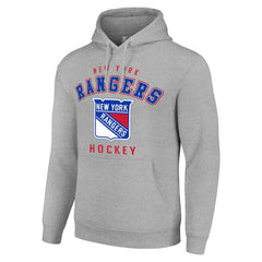 New York Rangers Starter Logo Pullover Hoodie - Heather Gray | NHL sale